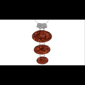 Red Coral Sterling Silver With Chain